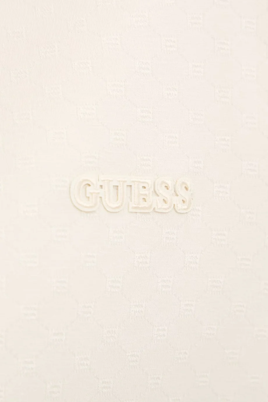 Guess Clara Kutulu Kesim Polo Yakalı Kadın Beyaz Polo T-shirt V6GP12K3044-G047