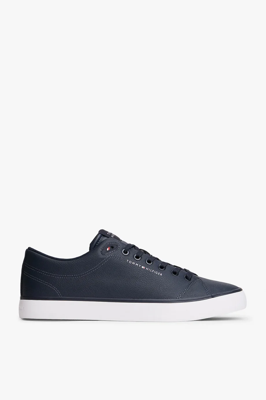 Tommy Hilfiger TH Hi Vulc Core Düşük Bilekli Deri II Essential Erkek Mavi Sneaker FM0FM05511DW5