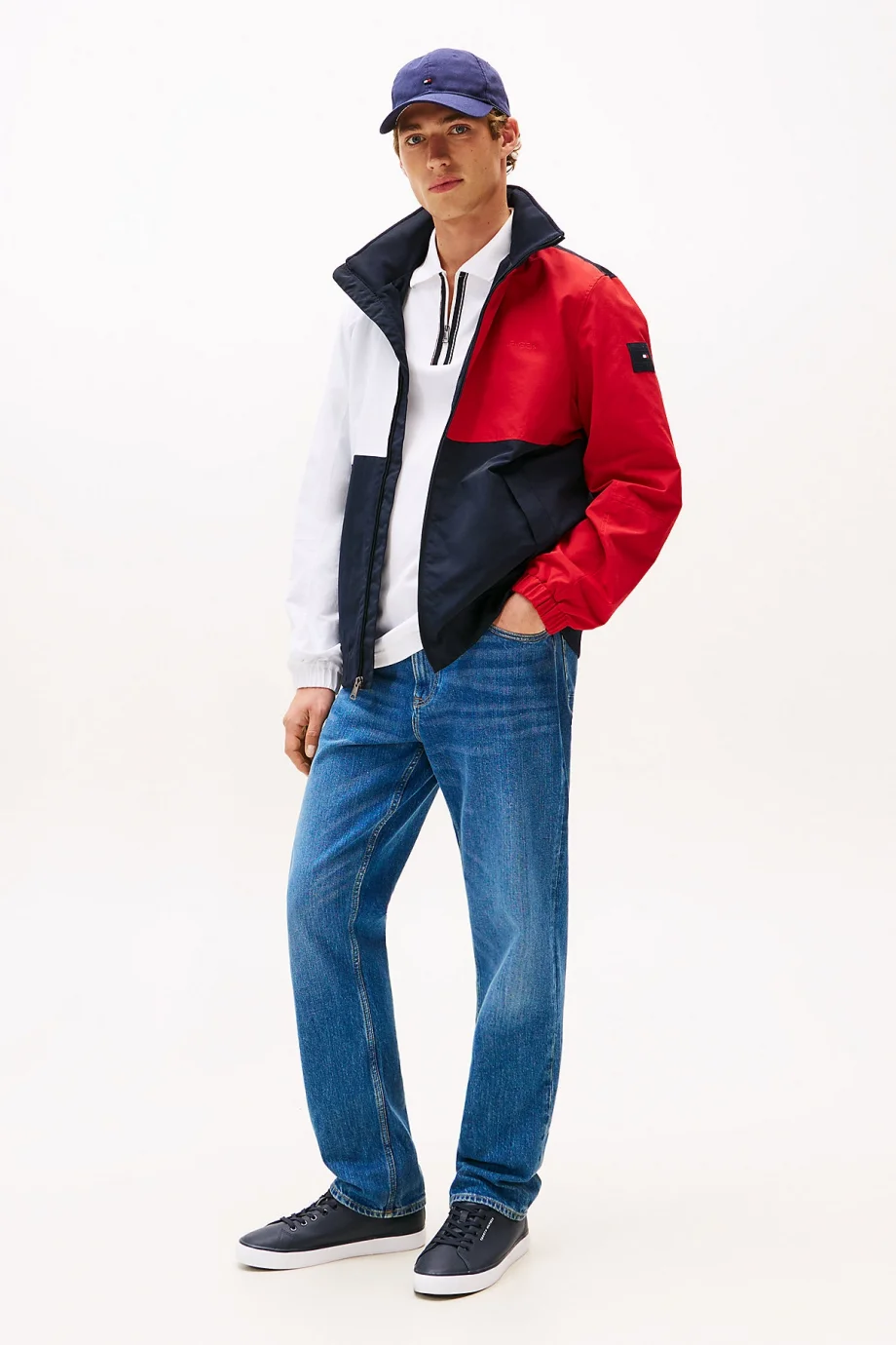 Tommy Hilfiger TH Hi Vulc Core Düşük Bilekli Deri II Essential Erkek Mavi Sneaker FM0FM05511DW5