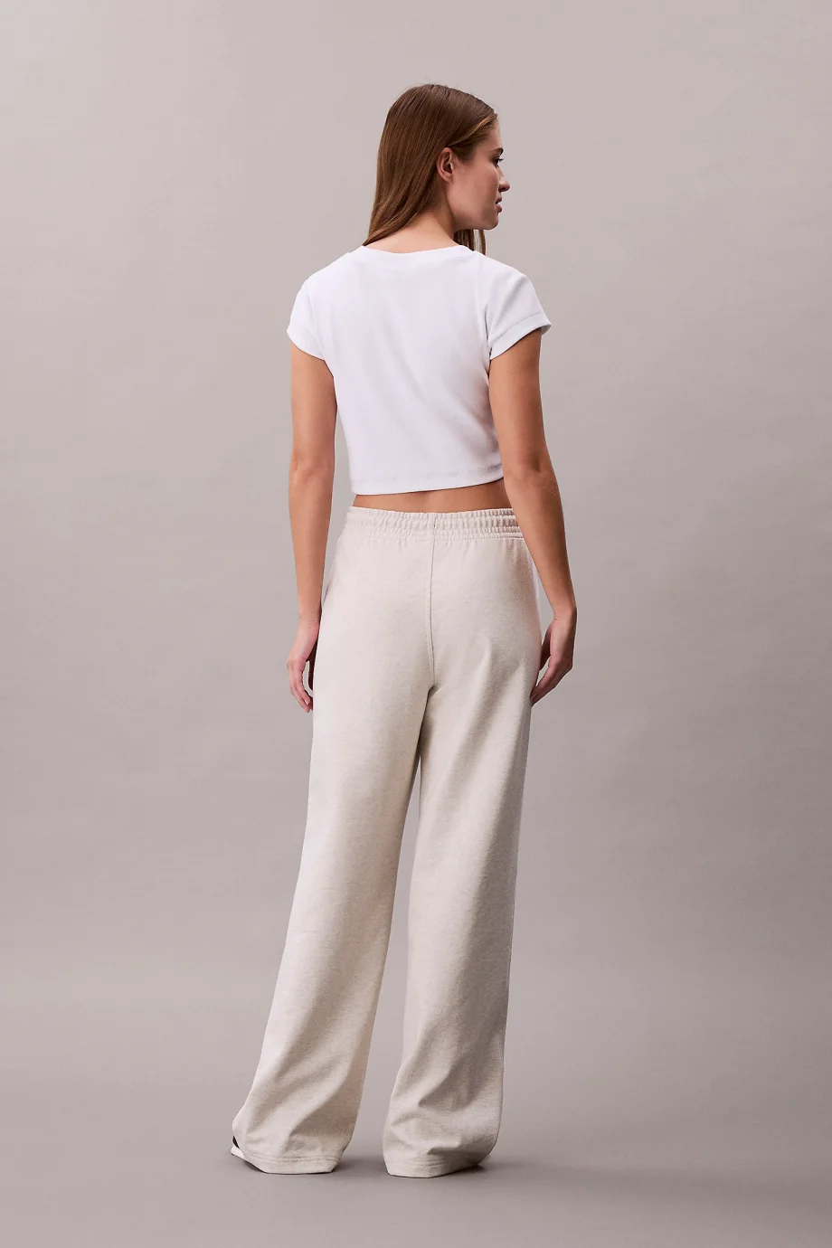 Calvin Klein Kabartma Monologo Havlu Kumaş Kadın Gri Eşofman Altı LV047F206G-P4P