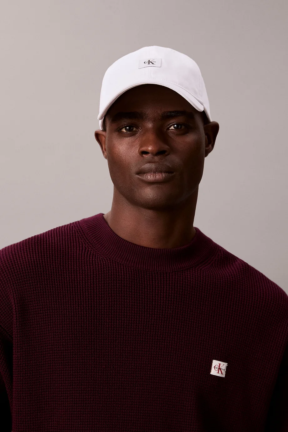 Calvin Klein Monologo Dokuma Yamalı Beyzbol Erkek Beyaz Şapka LV04D5077G-YAF