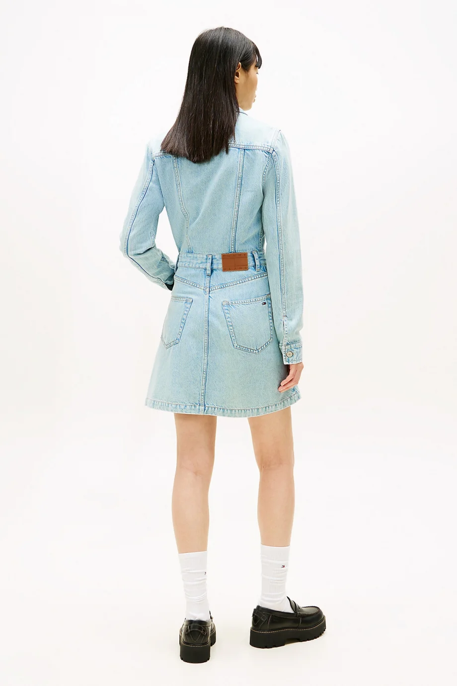 Tommy Hilfiger Mini Trucker Denim Kadın Denim Elbise DW0DW220041A5