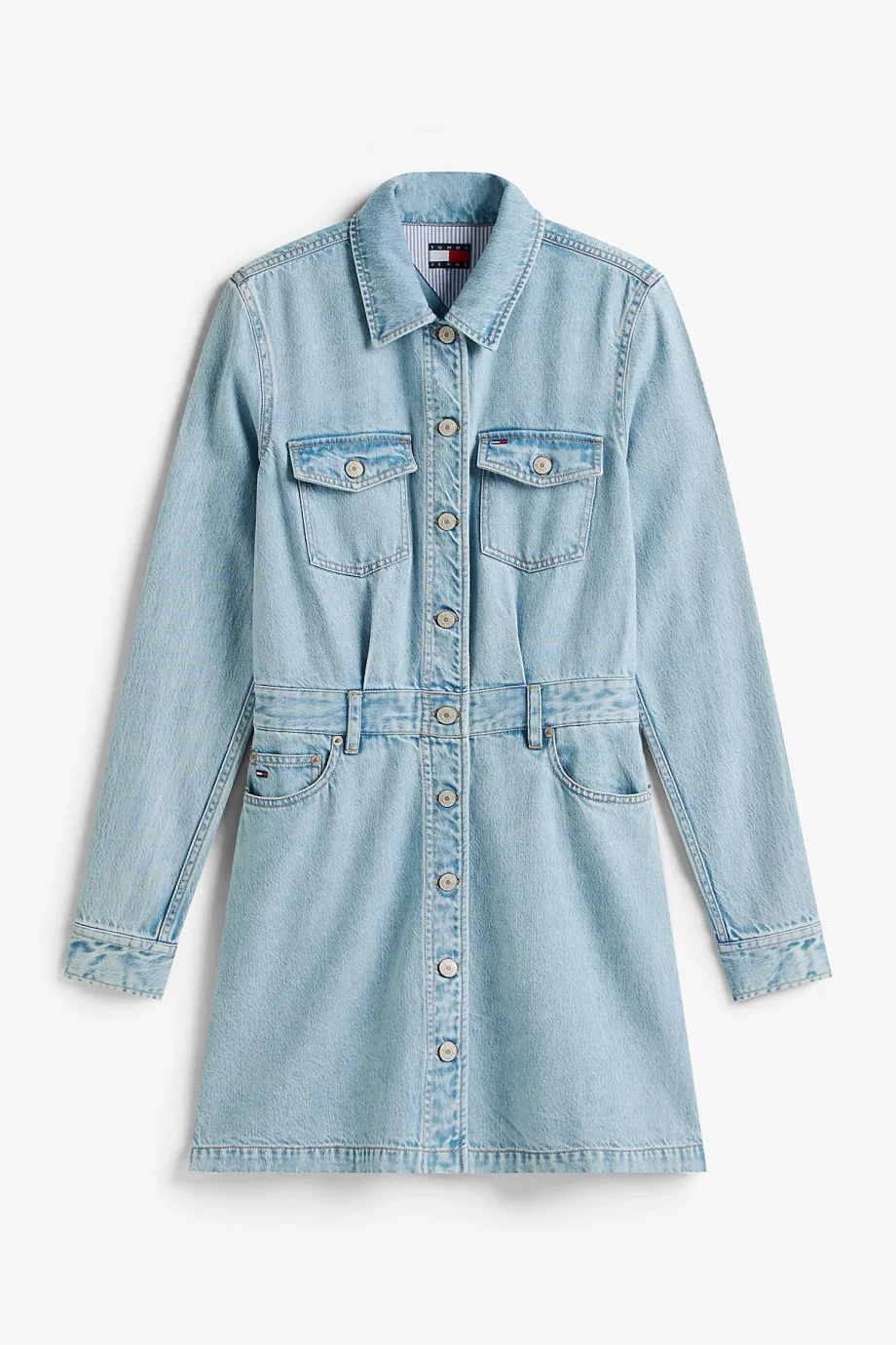 Tommy Hilfiger Mini Trucker Denim Kadın Denim Elbise DW0DW220041A5