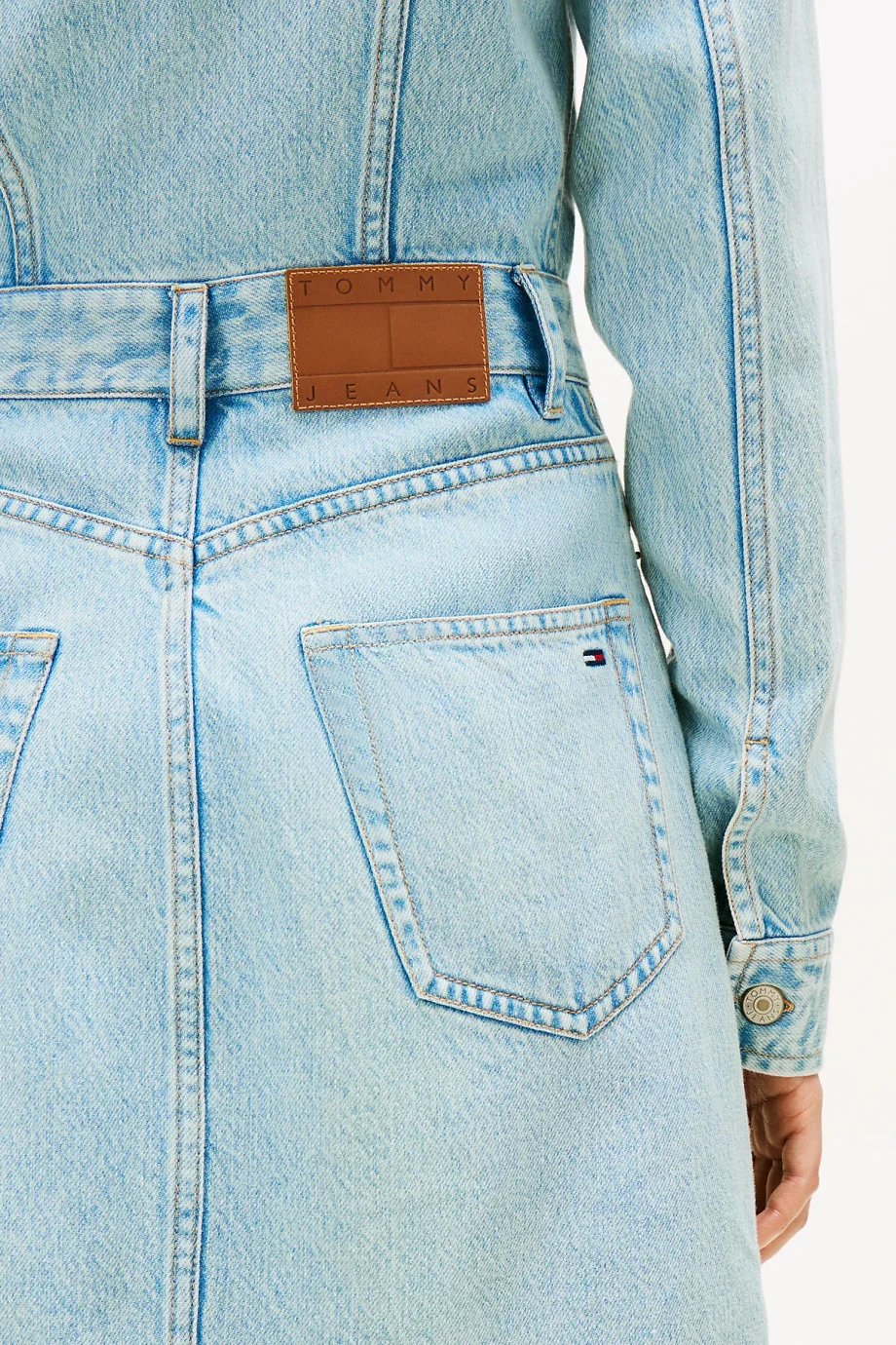 Tommy Hilfiger Mini Trucker Denim Kadın Denim Elbise DW0DW220041A5