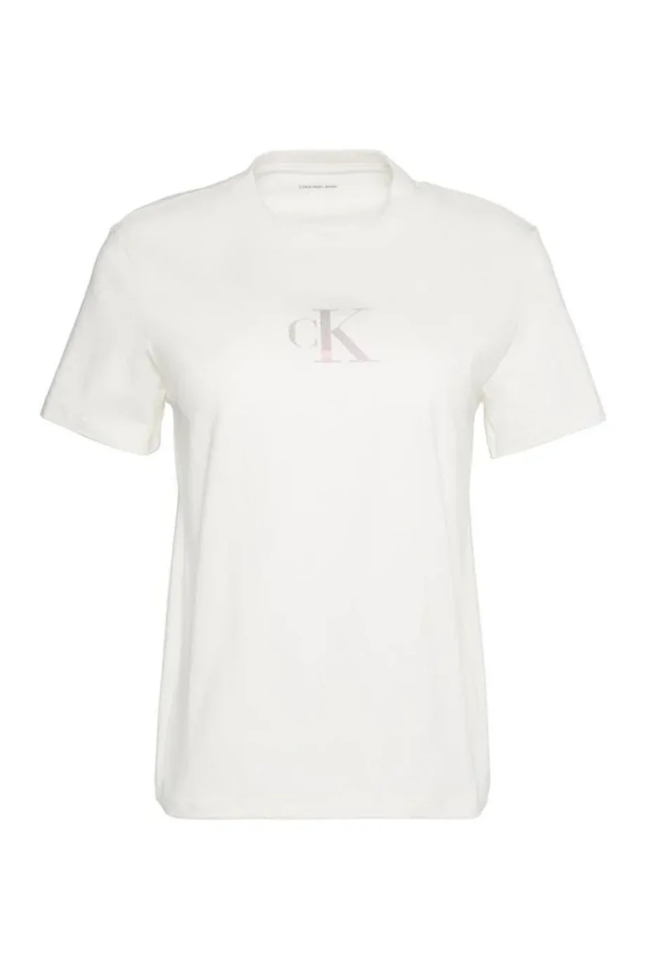 Calvin Klein Kısa Kollu Klasik Folyolu CK Kadın Beyaz T-shirt LV047E804G-YBH