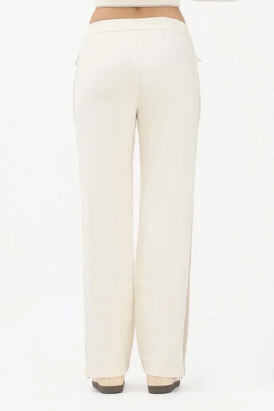 Calvin Klein Esnek Havlu Kumaş Eşofman Kadın Beyaz Eşofman Altı LV047E225G-YAC