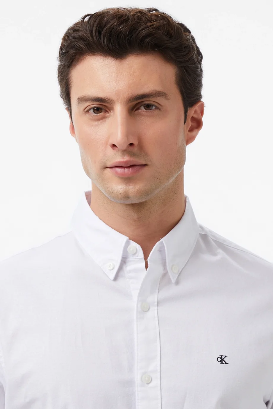 Calvin Klein Erkek Uzun Kollu Klasik Düz Oxford Beyaz Gömlek LV140EM125-YAA