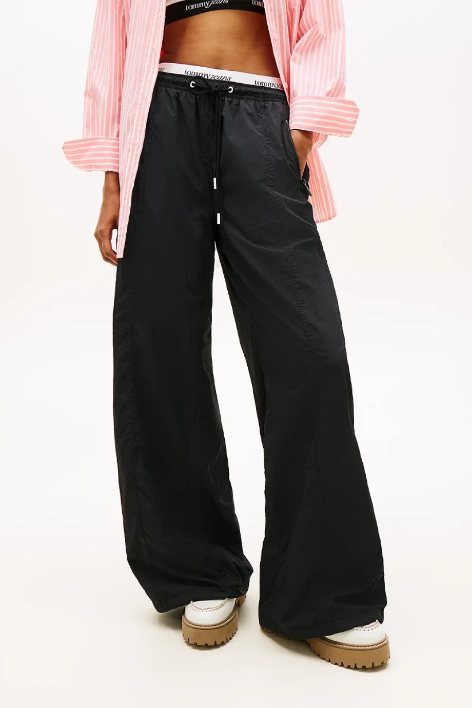 Tommy Hilfiger TJW Bel Bandı Detaylı Kadın Siyah Eşofman Altı DW0DW22289BDS