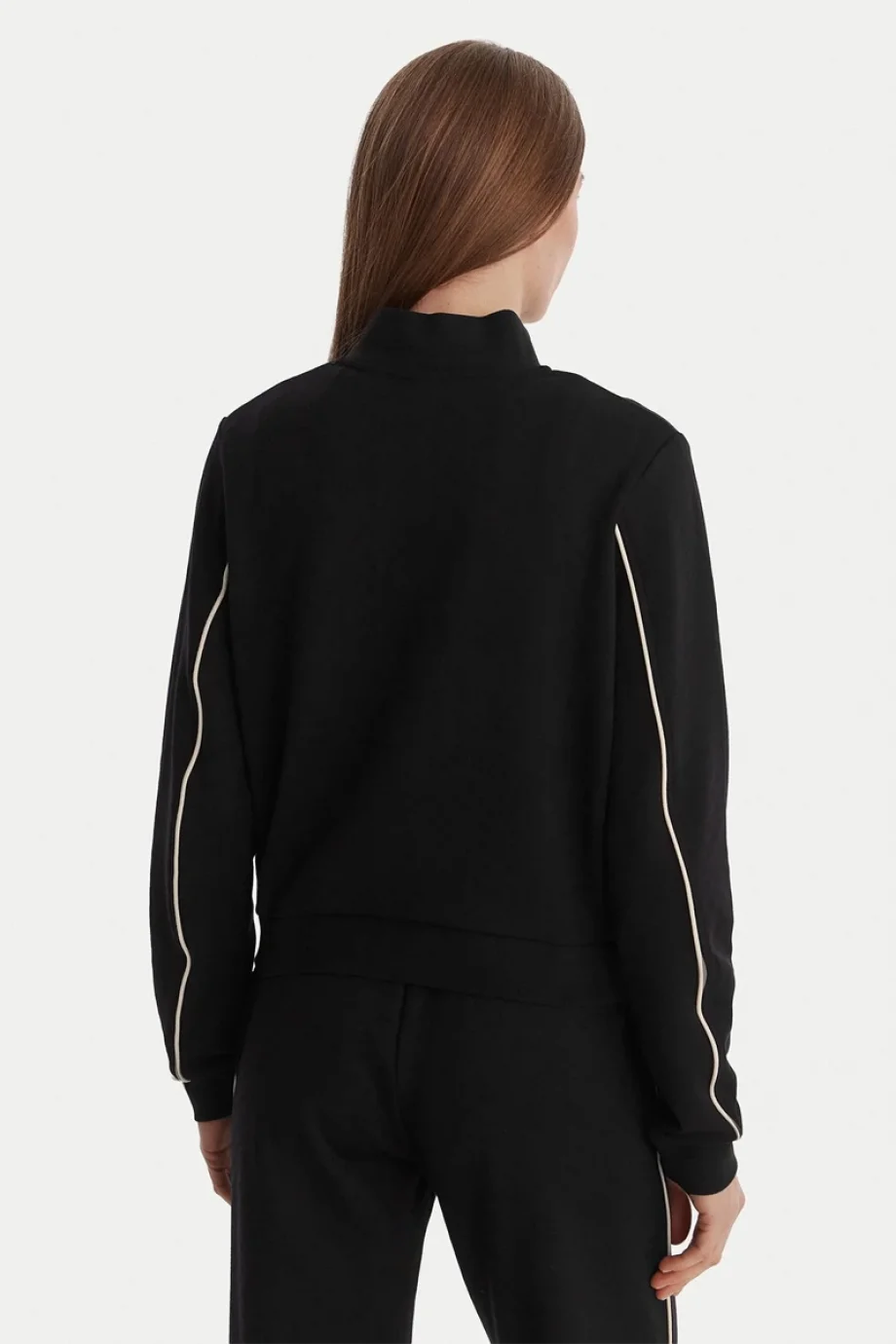 Guess Clara Tam Fermuarlı Kadın Siyah Sweatshirt V6GQ09K3001-JBLK