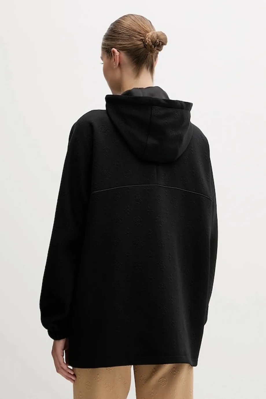 Guess Peony Kadın Siyah Aktif  Eşofman Üstü V5YQ05KBSL2-FJ8A