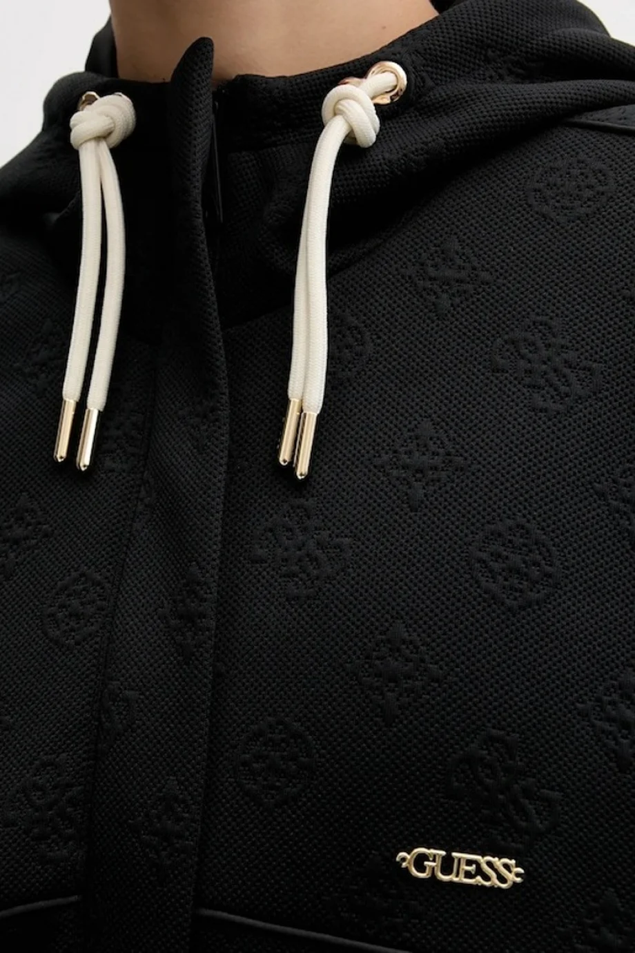Guess Peony Kadın Siyah Aktif  Eşofman Üstü V5YQ05KBSL2-FJ8A