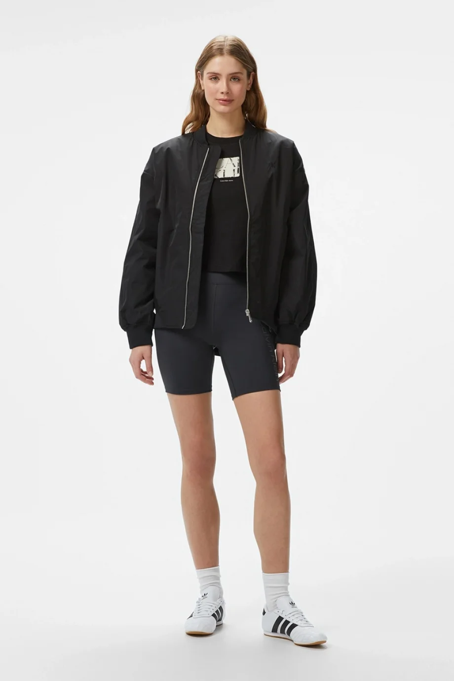 Calvin Klein LONG BOMBER Kadın Siyah Ceket J20J224702-BEH