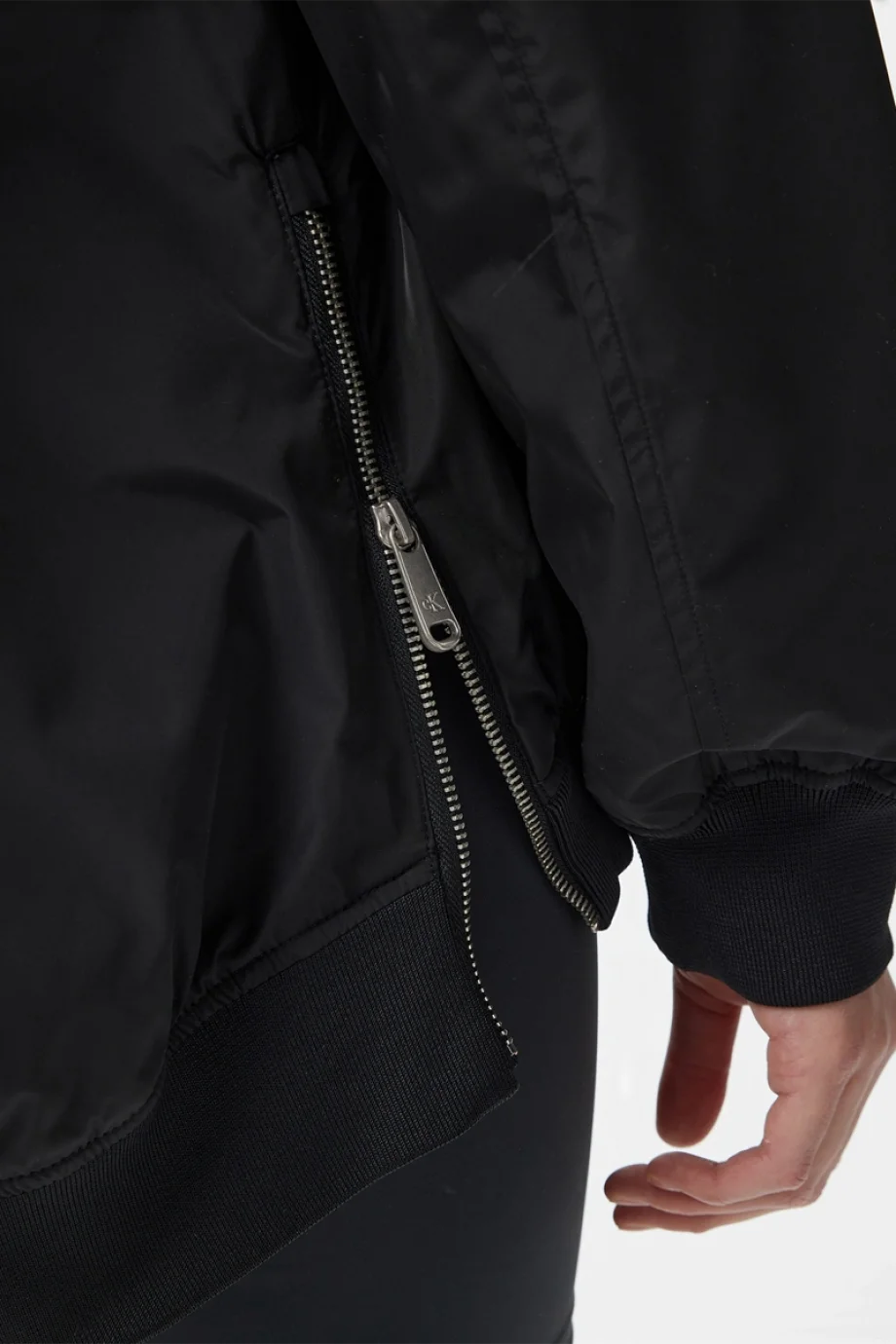 Calvin Klein LONG BOMBER Kadın Siyah Ceket J20J224702-BEH