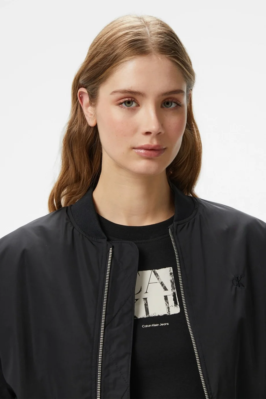 Calvin Klein LONG BOMBER Kadın Siyah Ceket J20J224702-BEH
