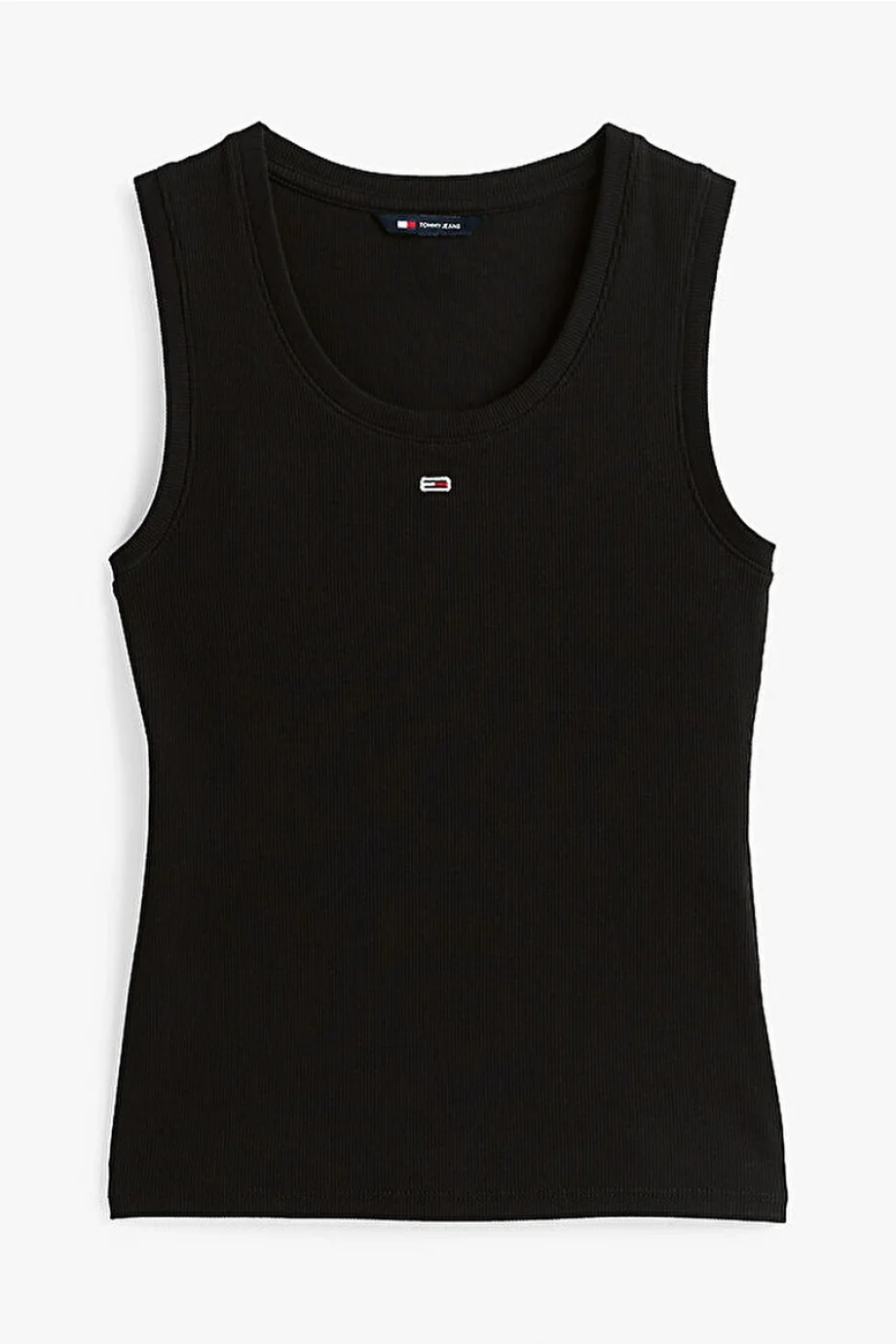 Tommy Hilfiger TJW Essential Fitilli Kolsuz Kadın Siyah T-shirt DW0DW20673BDS