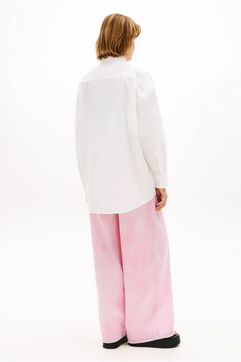 Tommy Hilfiger TJW Büyük Beden Poplin Kadın Beyaz Gömlek DW0DW22218YBL