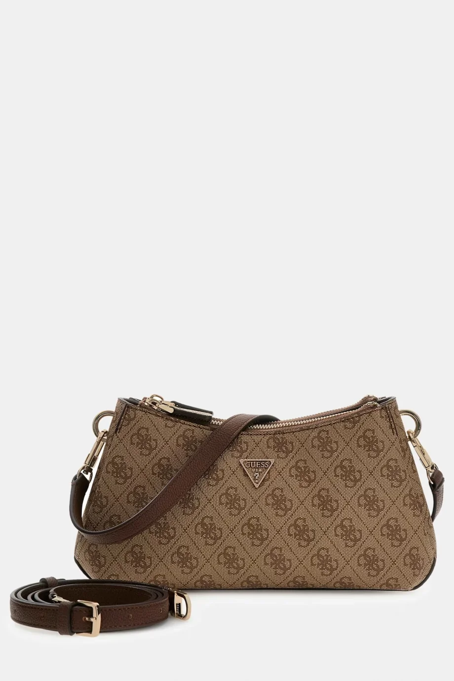 Guess Noelle II 3 Bölmeli Omuz ve Çapraz Askılı Kadın Kahverengi Çapraz Çanta HWBG9672730-LGW