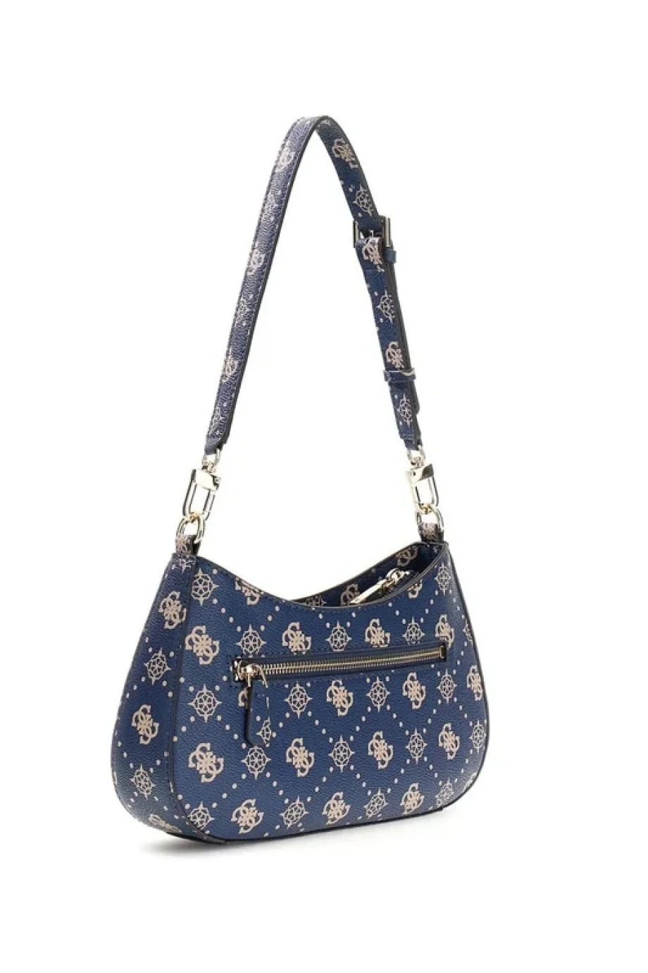 Guess Emelie Logolu Üstten Fermuarlı Omuz Kadın Lacivert El Çantası HWGP9928180-NLO