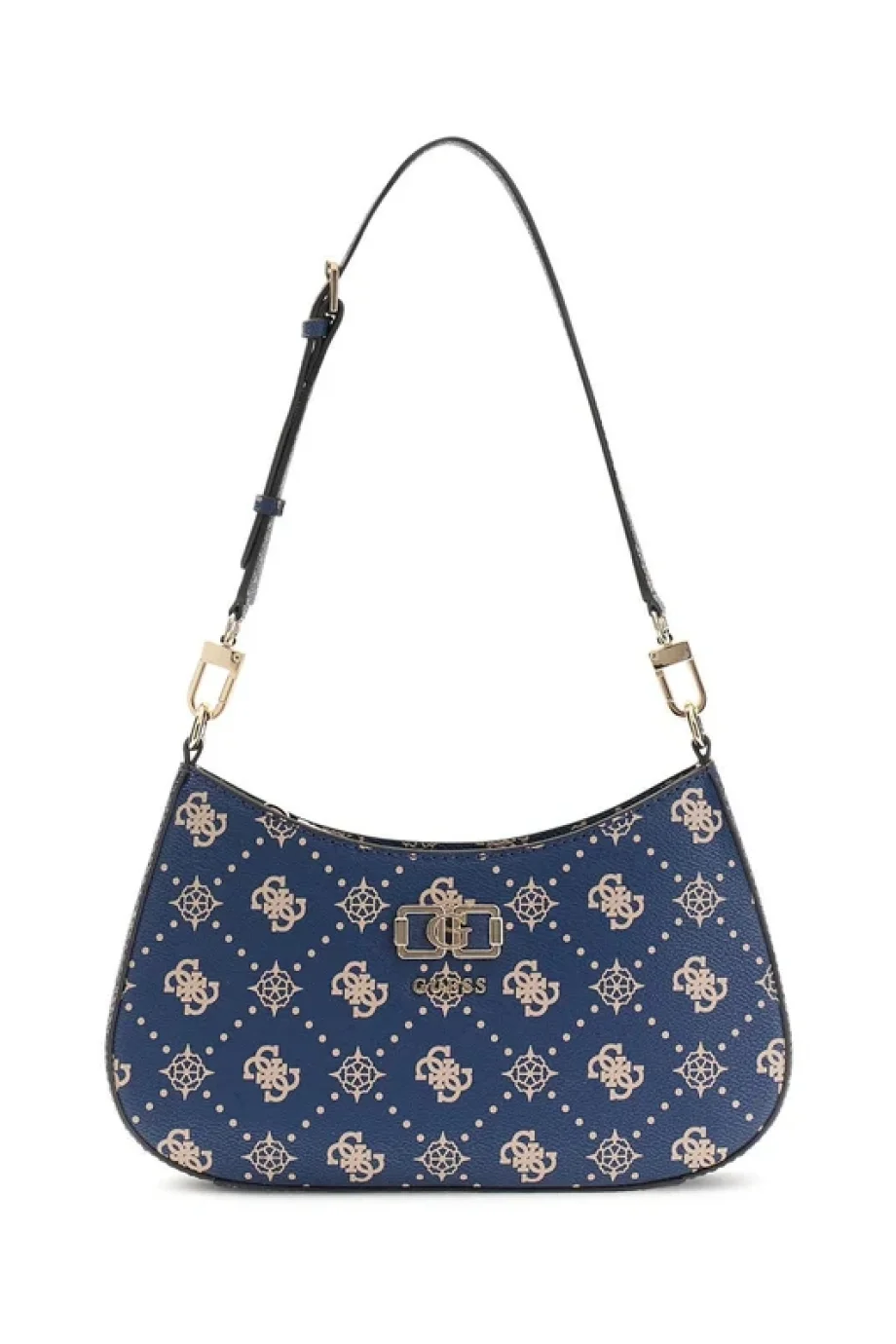 Guess Emelie Logolu Üstten Fermuarlı Omuz Kadın Lacivert El Çantası HWGP9928180-NLO