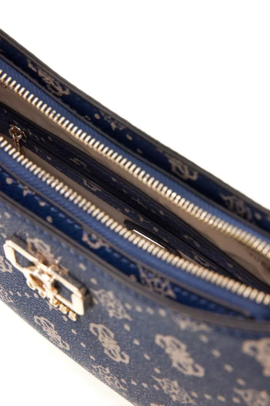 Guess Emelie Logolu Üstten Fermuarlı Omuz Kadın Lacivert El Çantası HWGP9928180-NLO