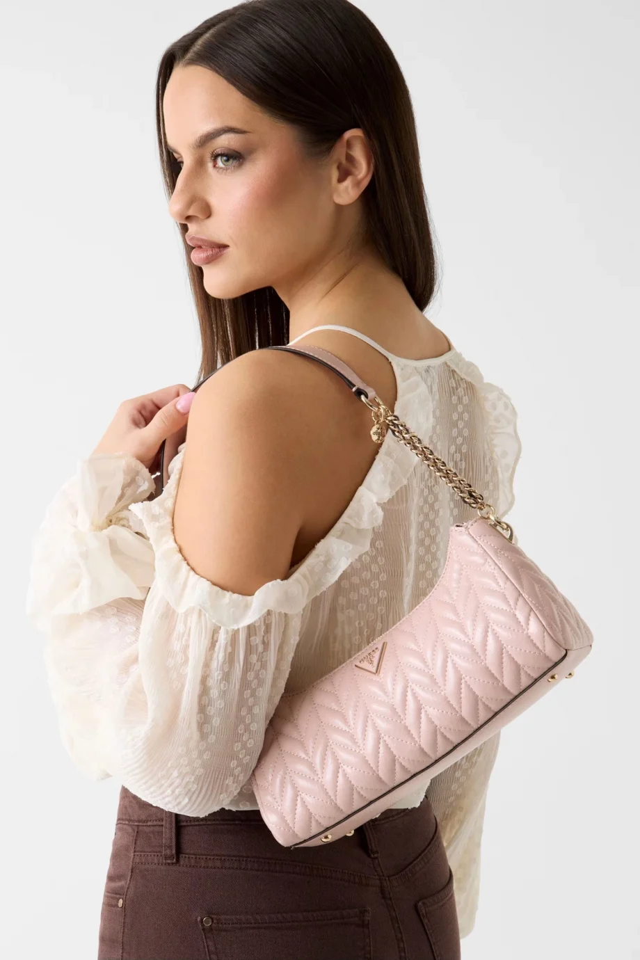 Guess Cheryl Omuz Kadın Pembe Omuz Çantası HWTQ9720180-LTR