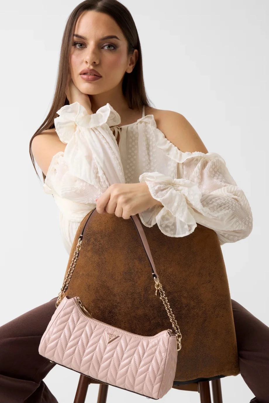 Guess Cheryl Omuz Kadın Pembe Omuz Çantası HWTQ9720180-LTR