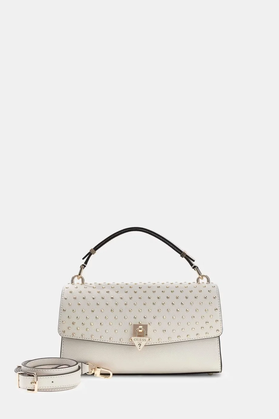 Guess Patsie Elde Taşıma Kapaklı Kadın Beyaz Omuz Çantası HWZE9919200-OFF