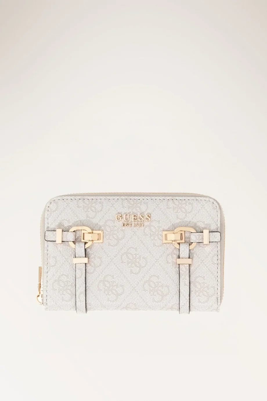 Guess Leona Logolu Orta Boy Fermuarlı Kadın Krem Cüzdan SWSG9917140-BNN