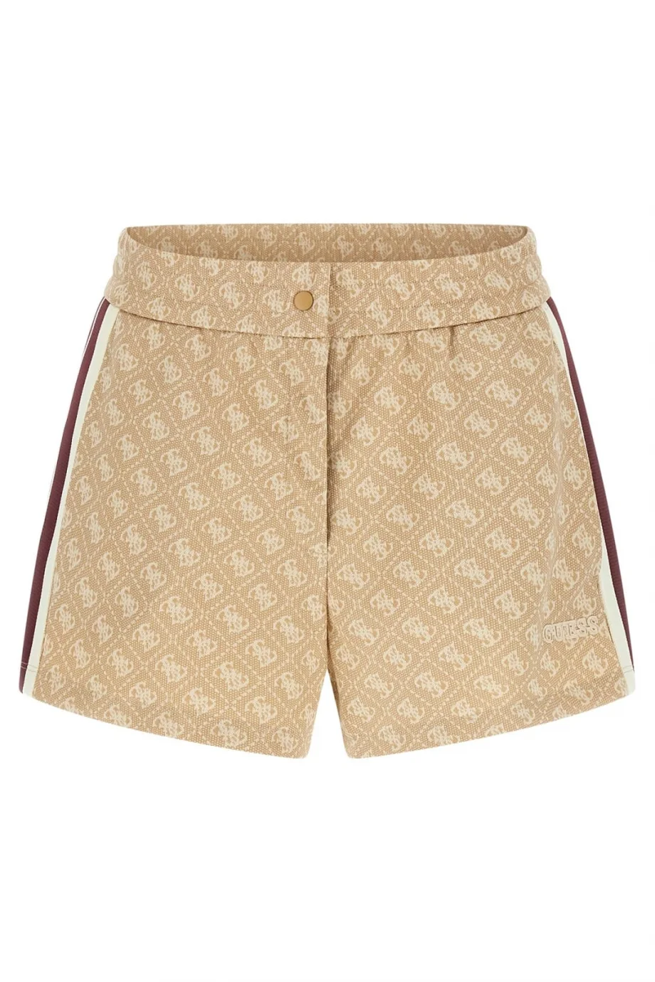 Guess 4G Jakarlı Kadın Bej Şort V6GD02K2959-FMC3