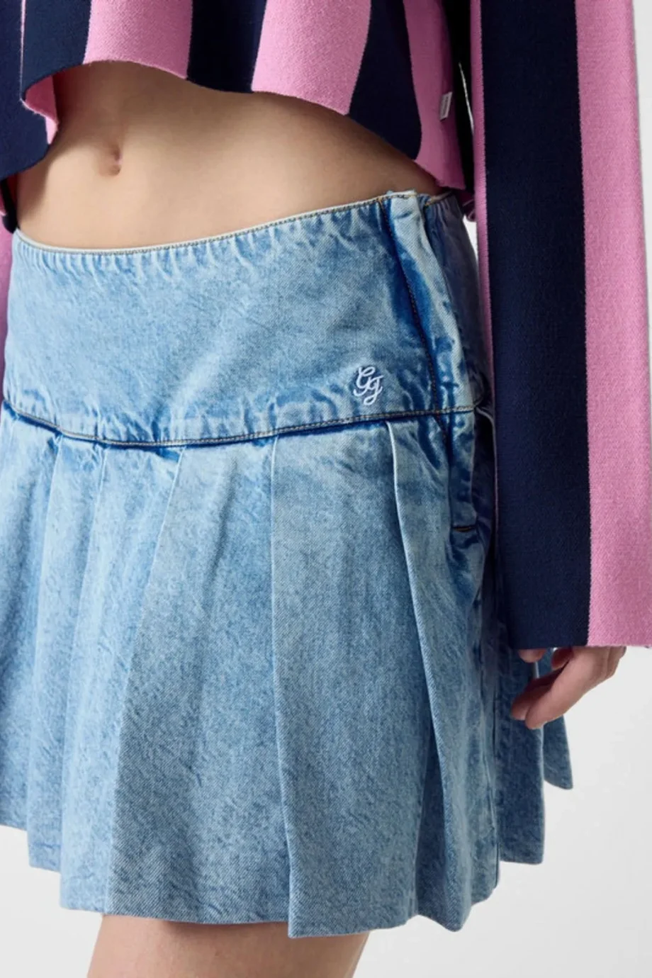 Guess GJ Pileli Kadın Mavi Etek W6RD38D6552-GVMD