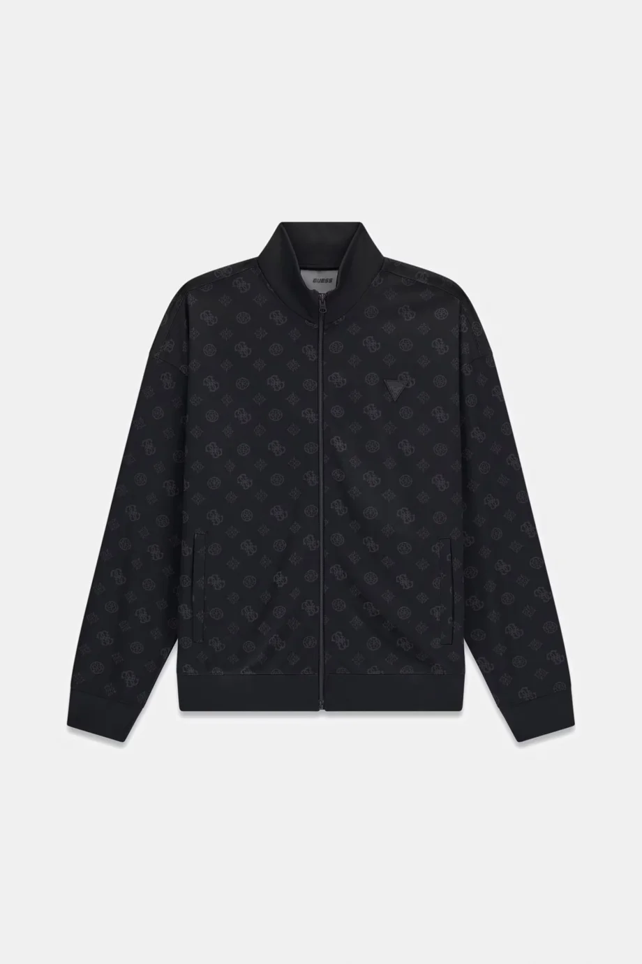 Guess Ovidio Tam Fermuarlı Erkek Siyah Sweatshirt Z6GQ07K2849-FJCD