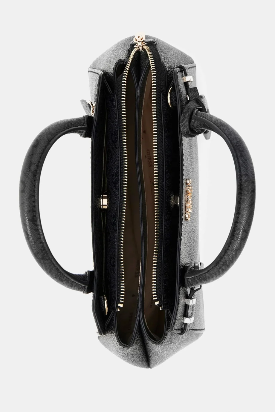 Guess Leona Logolu Küçük Çok Bölmeli Kadın Antrasit El Çantası HWSG9917050-CLO