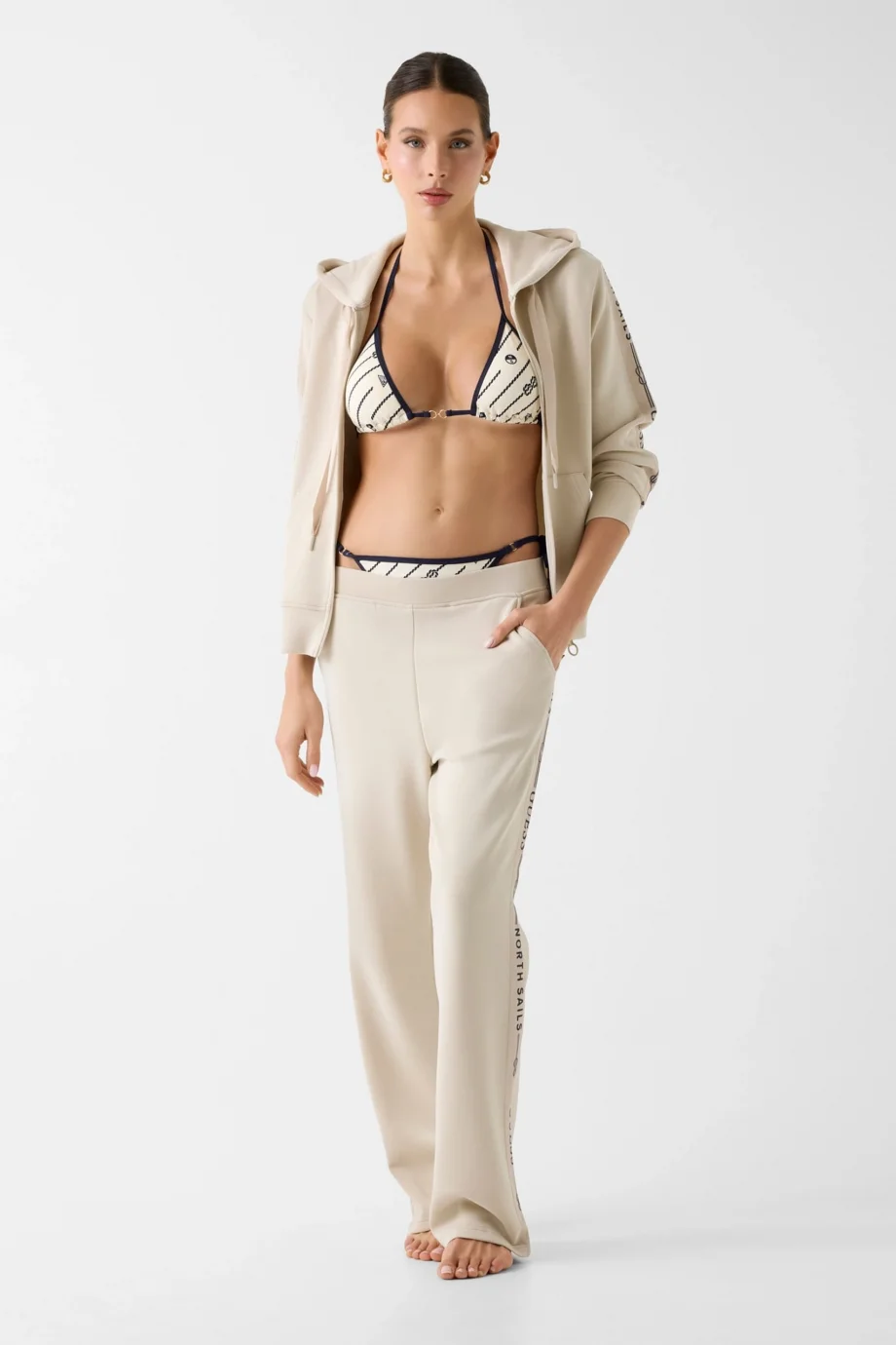 Guess GuessxNS Kadın Krem Pantolon W6GB29K3282-A115