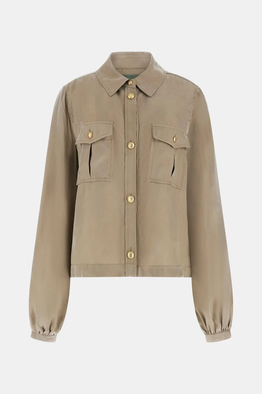 Guess Dalia Akışkan Kısa Kadın Yeşil Gömlek W6GH22W1789-G8CJ