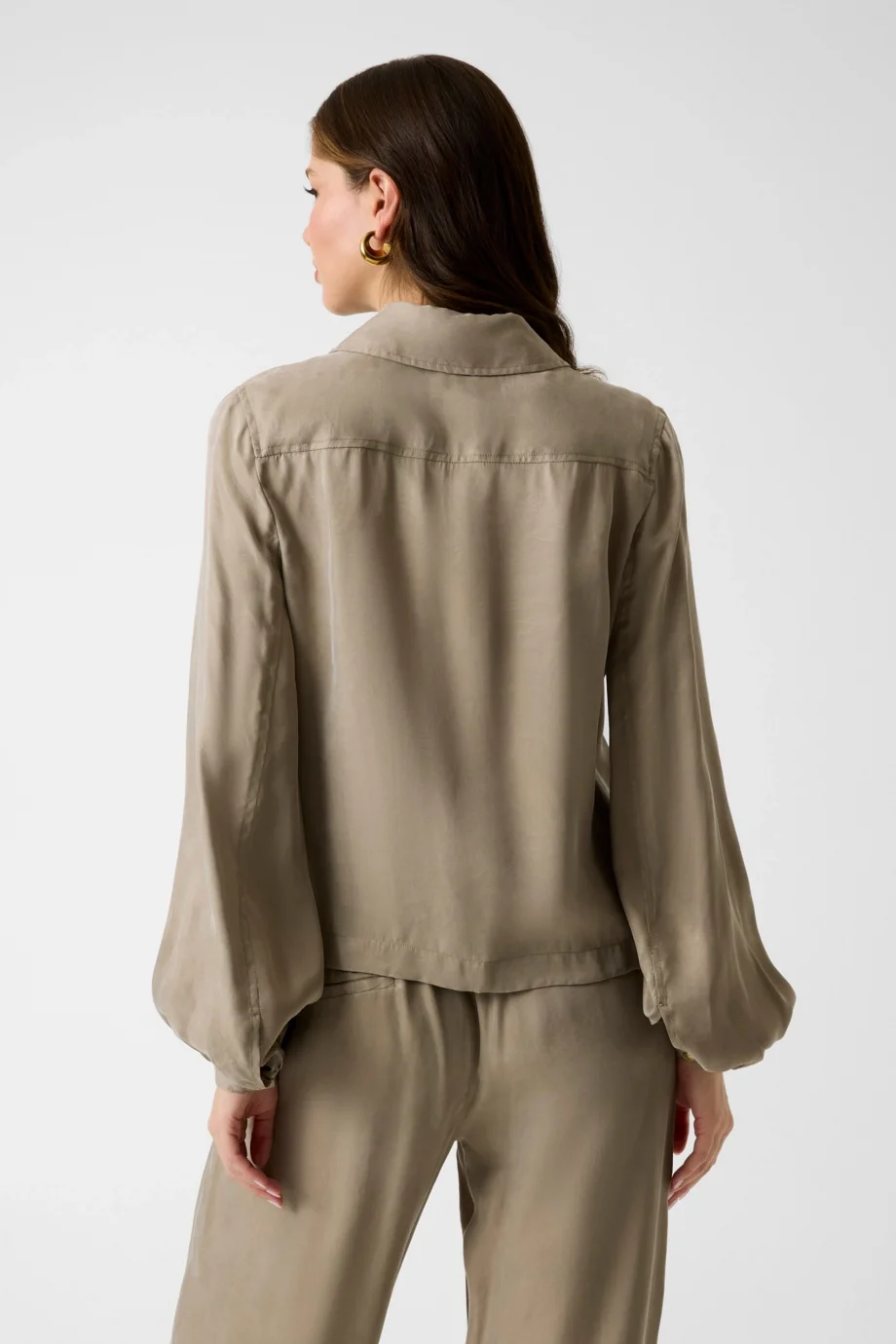 Guess Dalia Akışkan Kısa Kadın Yeşil Gömlek W6GH22W1789-G8CJ