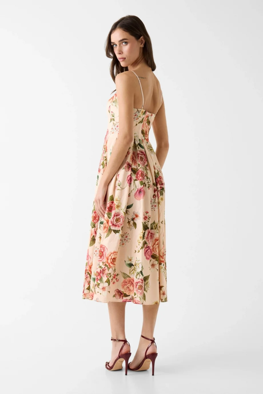 Guess Kolsuz Bria Keten Kadın Çok Renkli Elbise W6GKAFW2558-PMM9