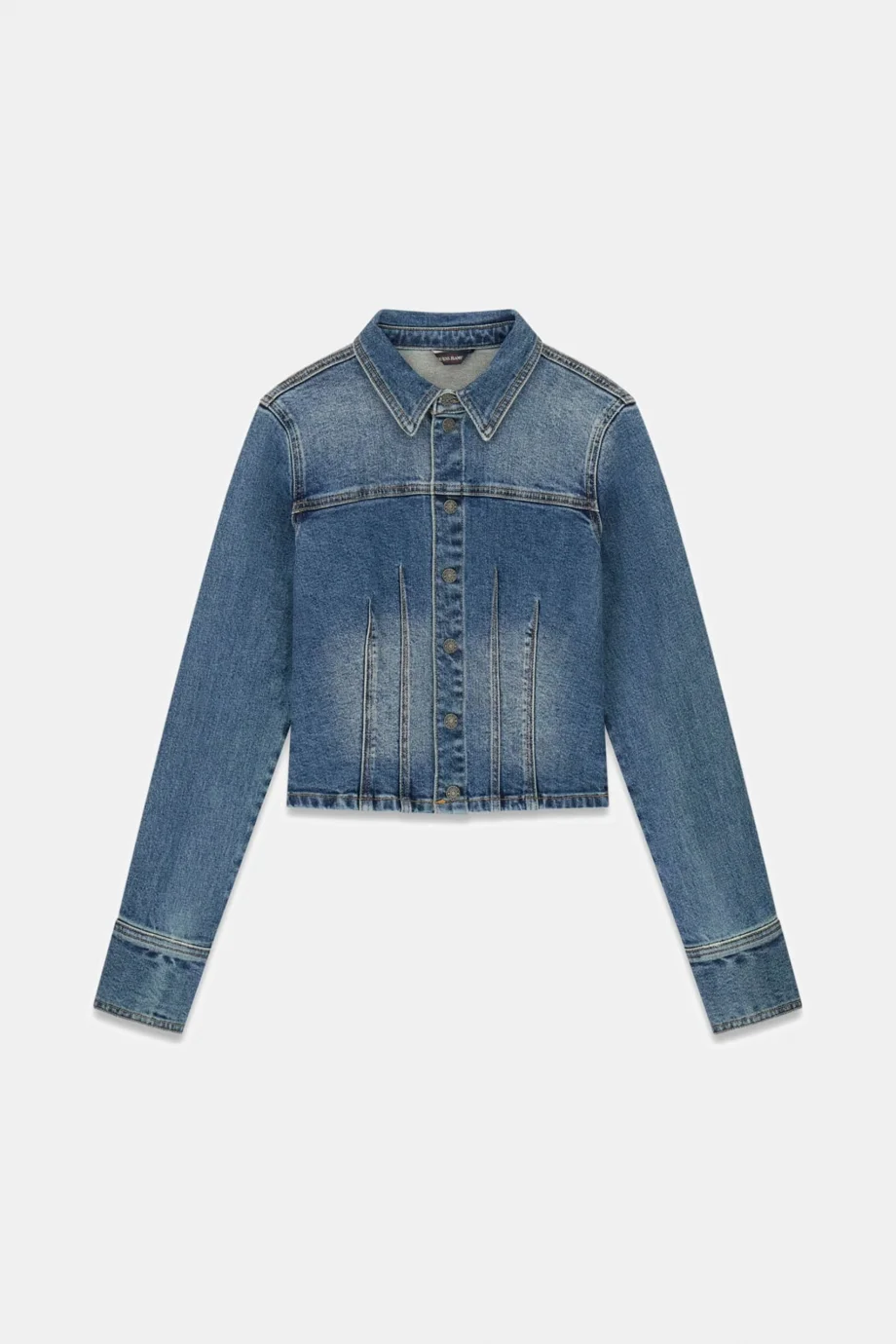 Guess GJ Uzun Kollu Dar Kesim Kısa Ceket Gömlek Kadın Lacivert Ceket W6RN84D7251-GTDW