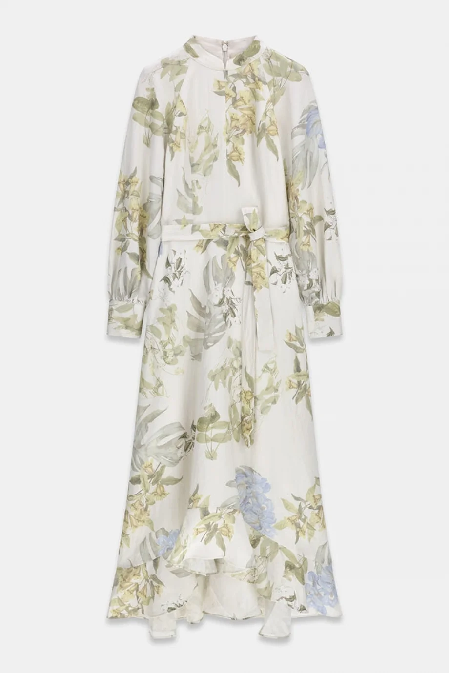 Guess Miriam Kemerli Uzun Kollu Maksi Kadın Çok Renkli Elbise W6GKALW2703-PMMA