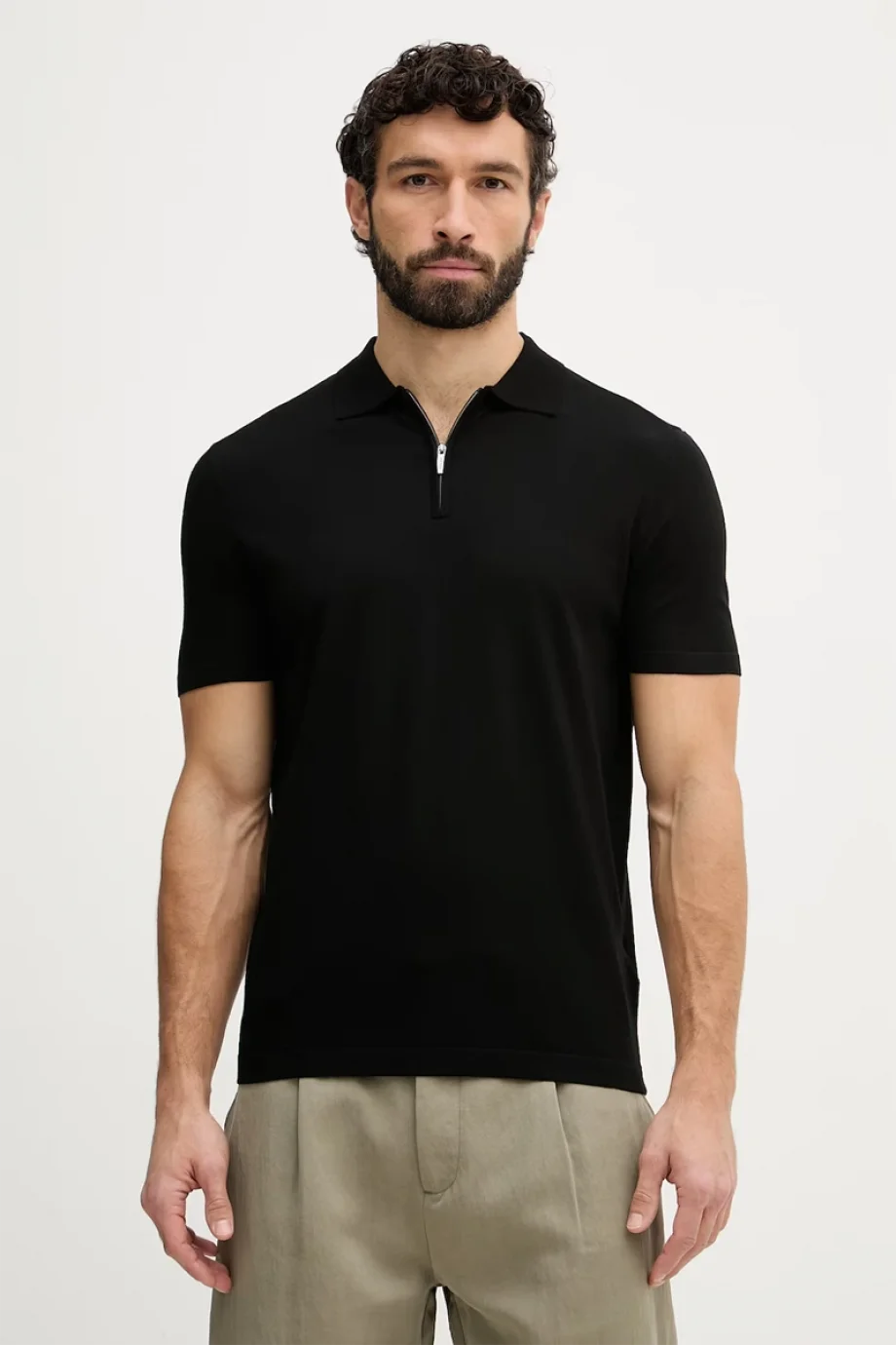 Guess Kadir Teknik Kısa Kollu Polo Yakalı Erkek Siyah Triko M6RR15Z4442-JBLK