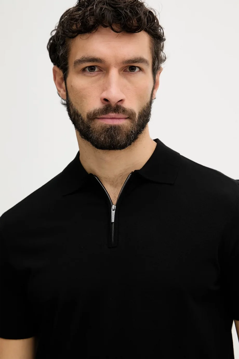 Guess Kadir Teknik Kısa Kollu Polo Yakalı Erkek Siyah Triko M6RR15Z4442-JBLK