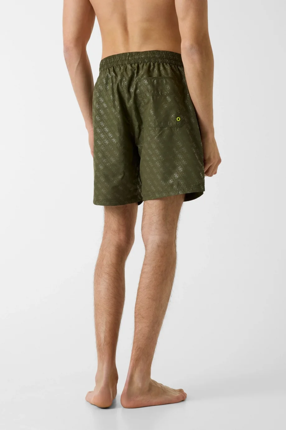 Guess New 4G Logolu Orta Boy Erkek Yeşil Mayo F6GT26WG2A2-P8GV