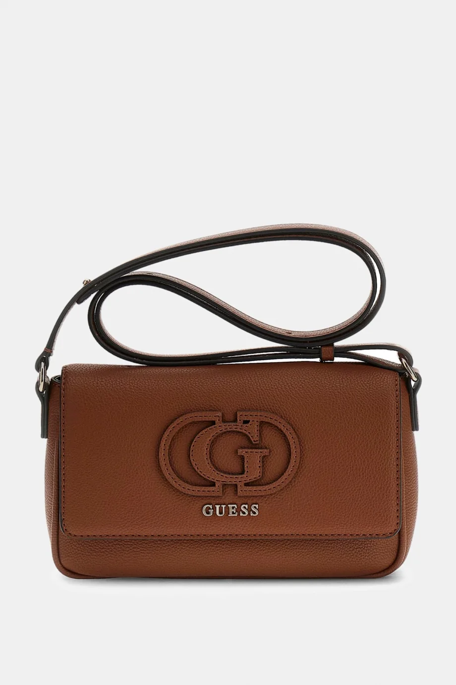 Guess Isola Dönüştürülebilir Kapaklı Çapraz Askılı Kadın Kahverengi Omuz Çantası HWBG9905210-COG
