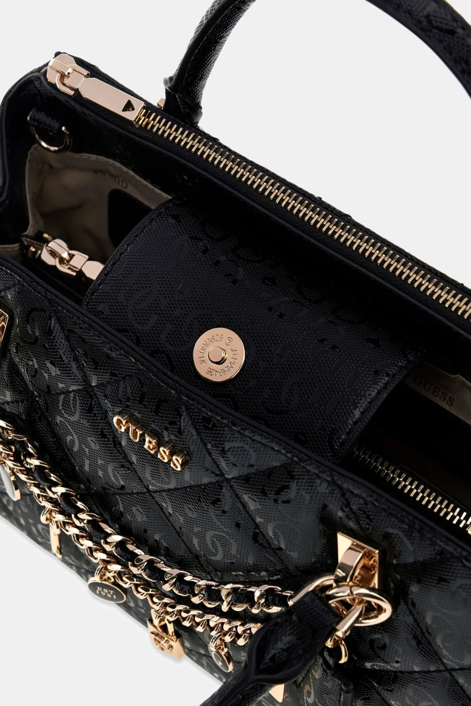 Guess Libby 2 Bölmeli Kadın Siyah El Çantası HWGG9912060-BLA