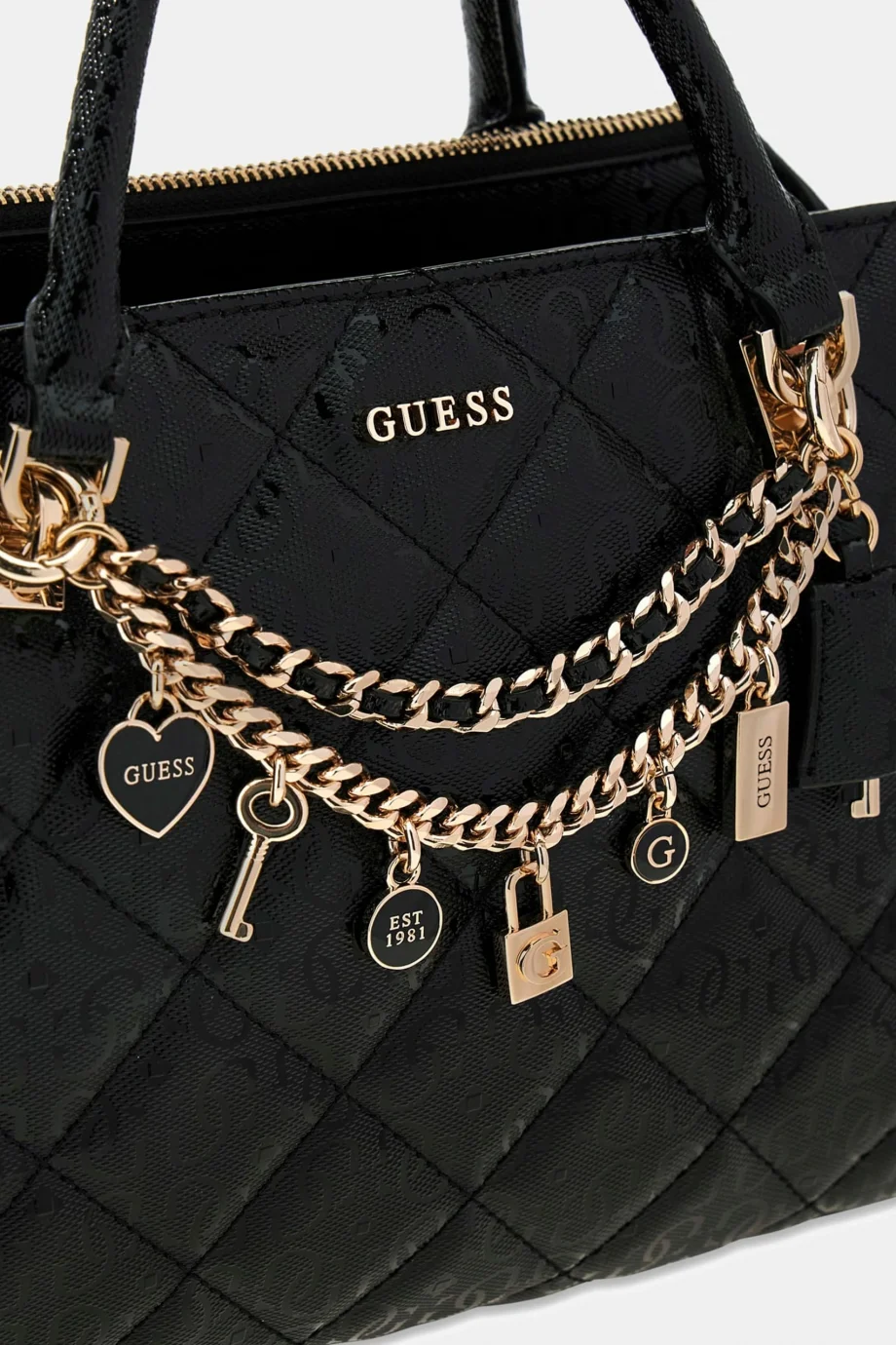 Guess Libby 2 Bölmeli Kadın Siyah El Çantası HWGG9912060-BLA