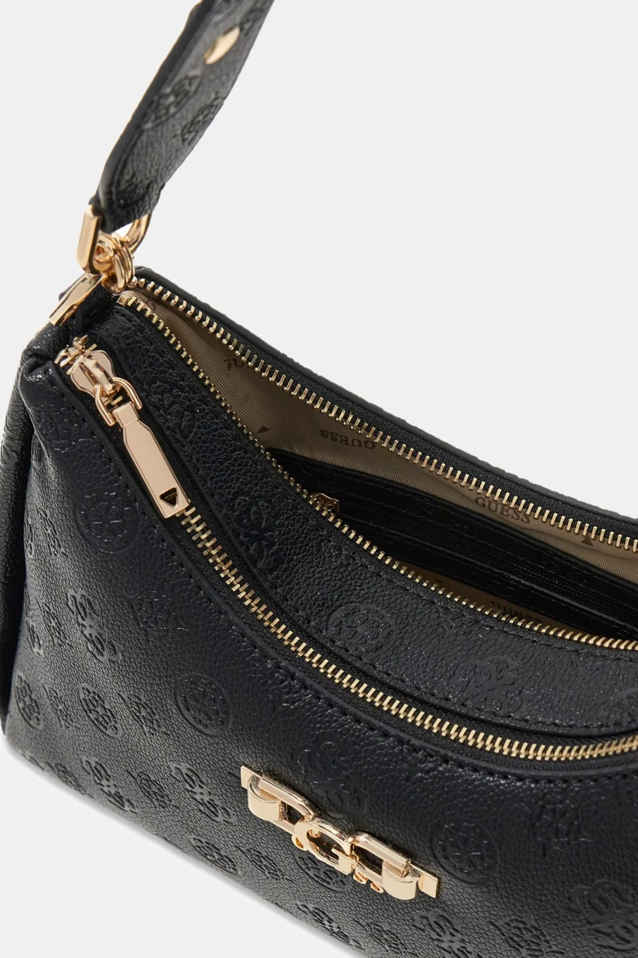 Guess Anise Çift Fermuarlı Kadın Siyah Omuz Çantası HWPD9916180-BLO