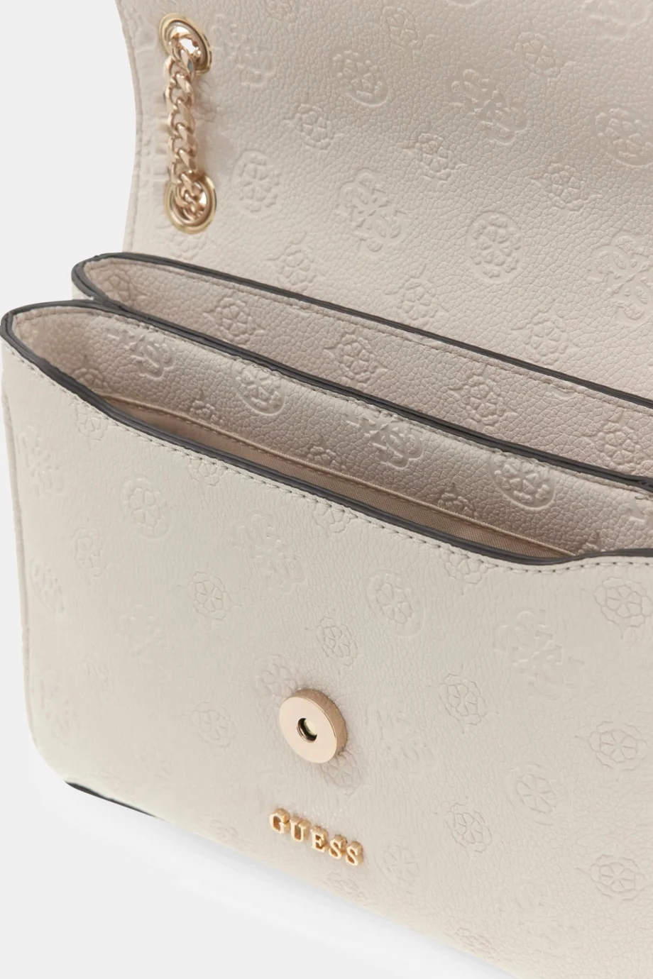 Guess Anise Dönüştürülebilir Kapaklı Çapraz Askılı Kadın Ekru Omuz Çantası HWPD9916210-STL