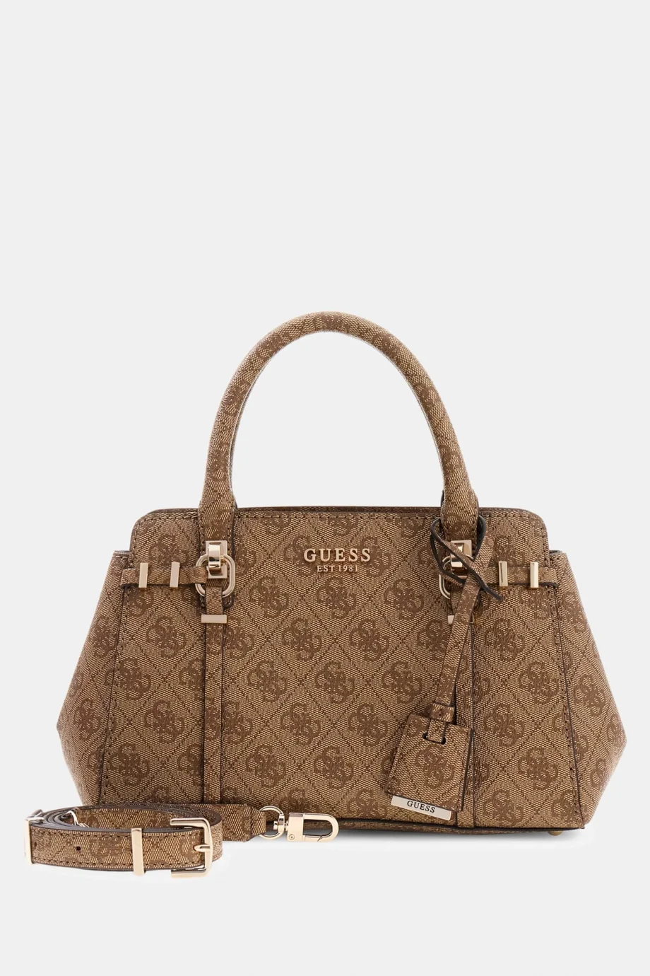 Guess Leona Logolu Küçük Çok Bölmeli Kadın Kahverengi El Çantası HWSG9917050-LTL