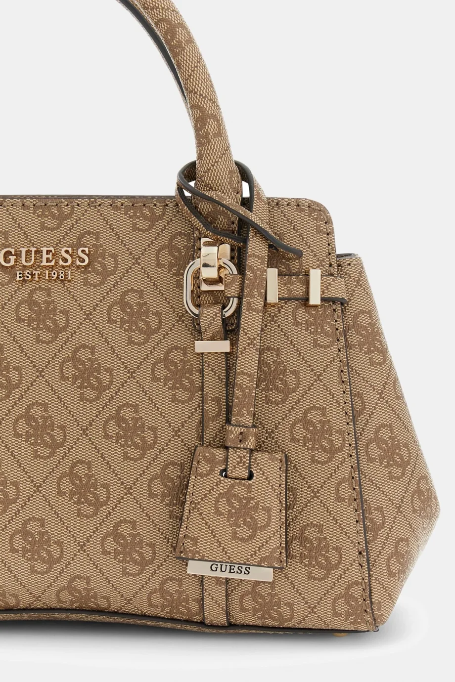 Guess Leona Logolu Küçük Çok Bölmeli Kadın Kahverengi El Çantası HWSG9917050-LTL