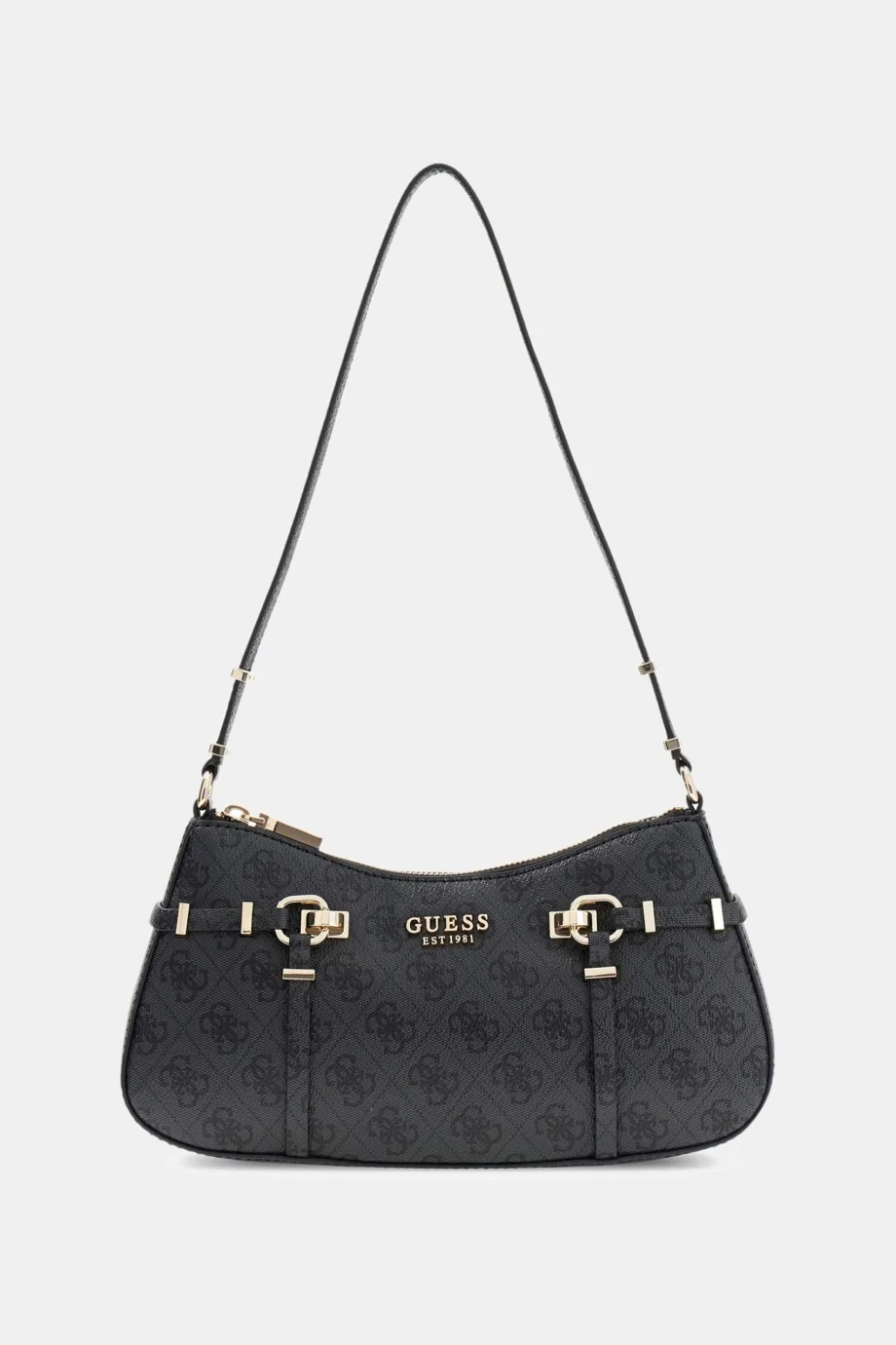 Guess Leona Logolu Kadın Antrasit Omuz Çantası HWSG9917180-CLO