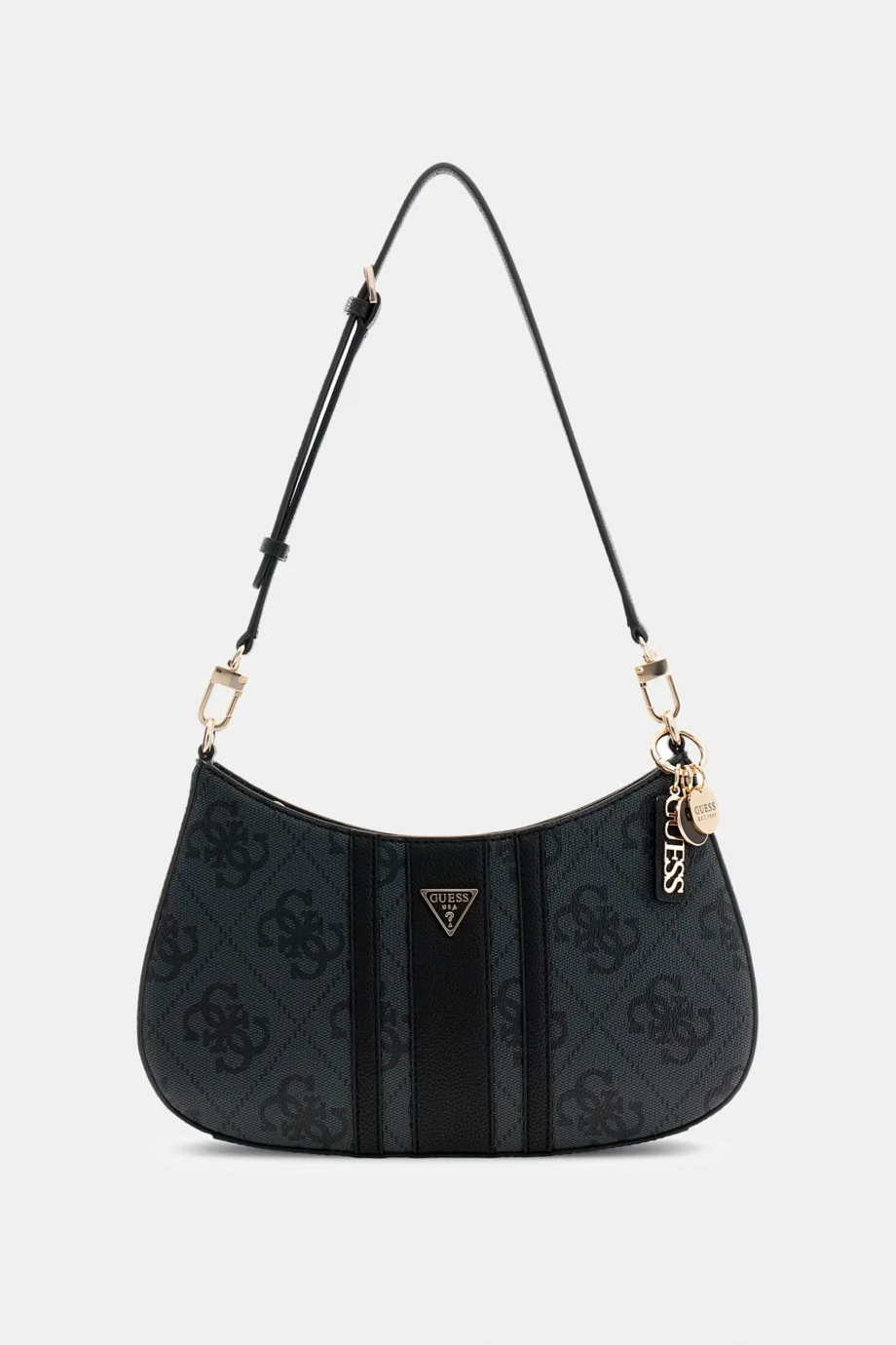 Guess Noelle II Üstten Fermuarlı Kadın Antrasit Omuz Çantası HWSS9672180-CLO